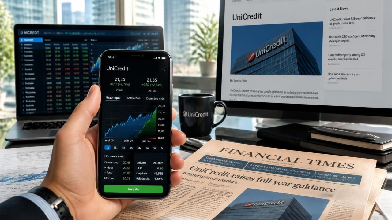 suivez le cours de l'action unicredit en temps réel et consultez les dernières actualités financières pour rester informé des évolutions du marché.