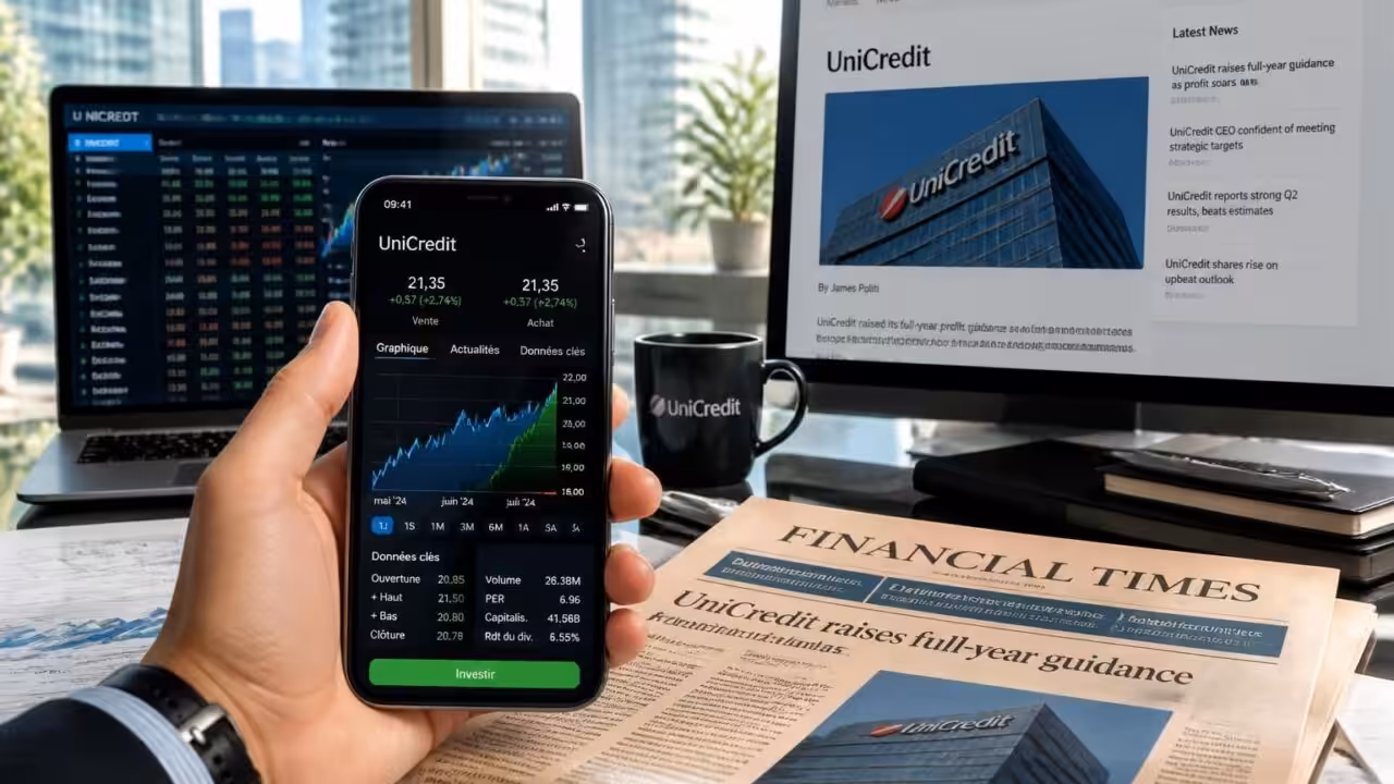 suivez le cours de l'action unicredit en temps réel et consultez les dernières actualités financières pour rester informé des évolutions du marché.